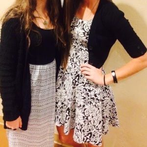 White and Black Dress